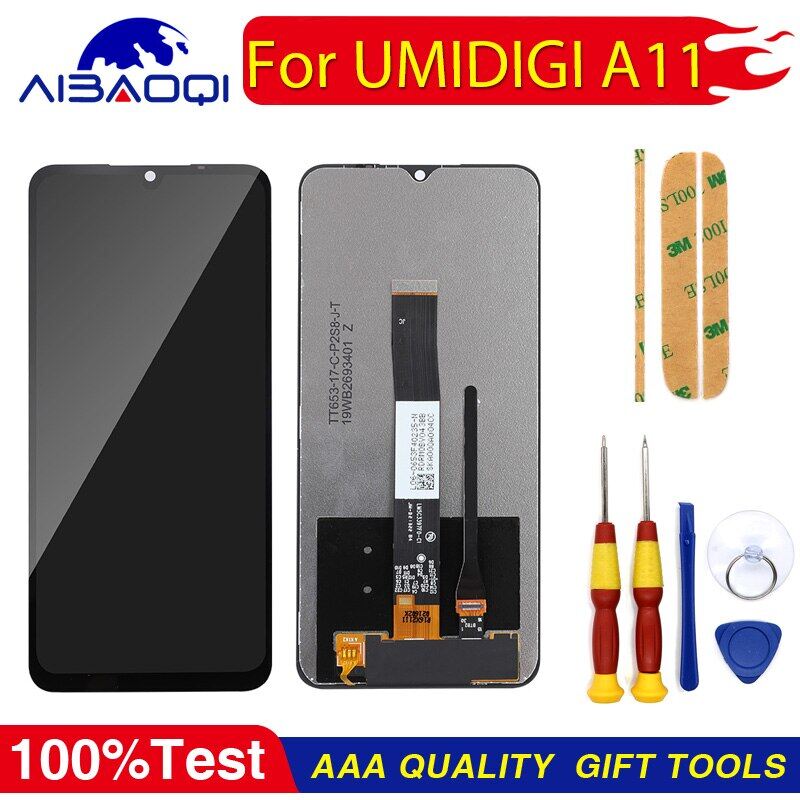 100% original 6.53 inch lcd display + touch screen digitizer + frame assembly digitizer for umidigi a11