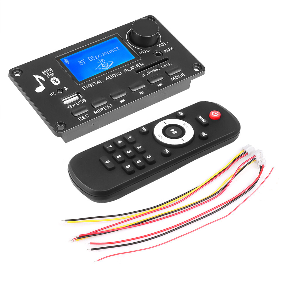 Bluetooth FM With MIC Input USB AUX MP3 Stereo Audio Player Decoder Module