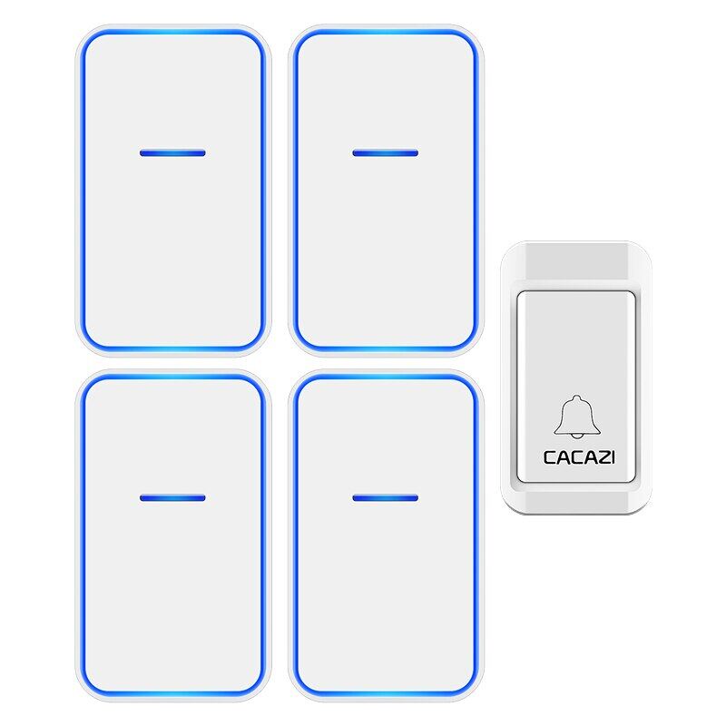 CACAZI Self-powered Wireless Doorbell Waterproof Home Door Ring Bell No Battery Required