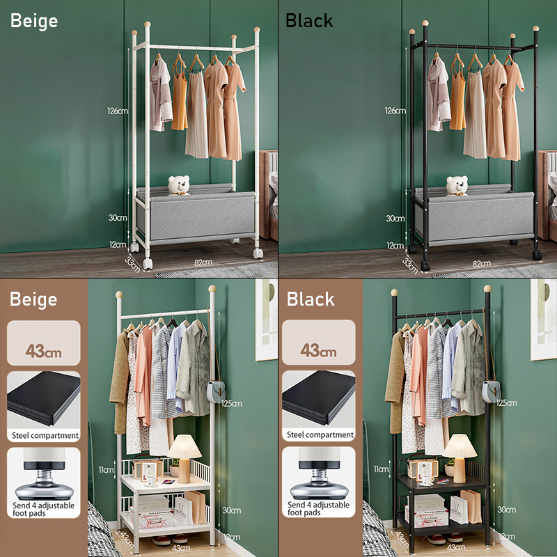 Coat rack floor drying rack bedroom simple household bag balcony drying clothes modern multifunctional rack