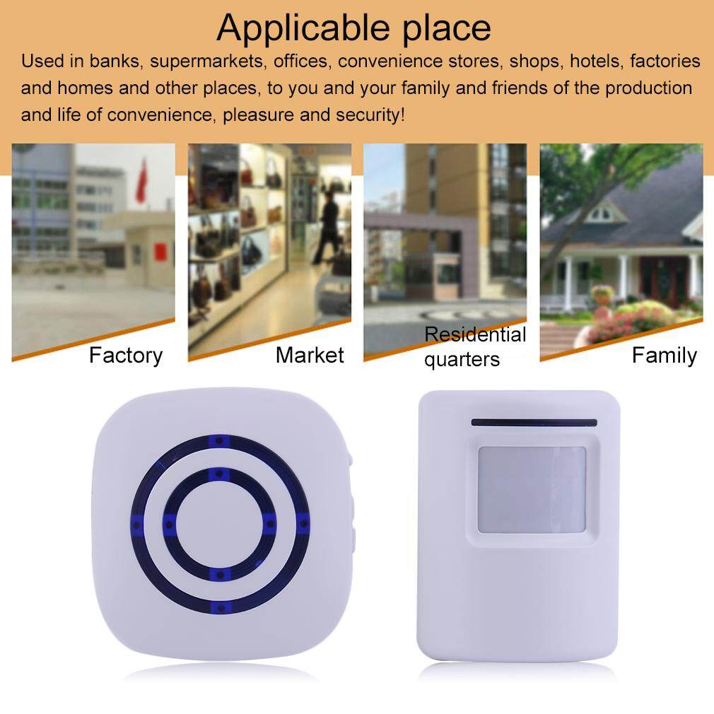 Elec Bel Pintu Digital Nirkabel dengan Sensor PIR Induksi Inframerah Alarm Bel Pintu