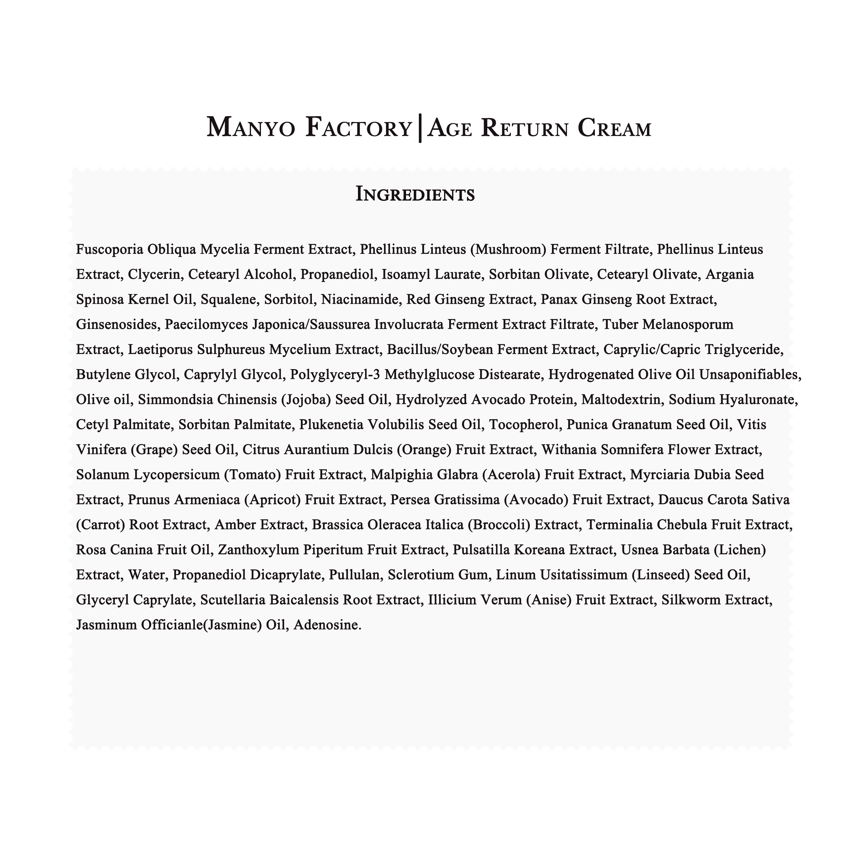 Manyo Factory | Age Return Cream (30ml)