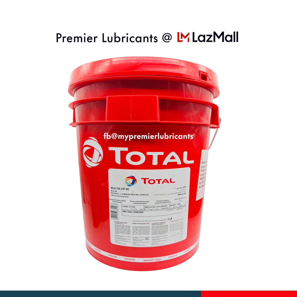 Total Multis EP 00 Grease (18kg) EP Grease Grade 00 for autogrease