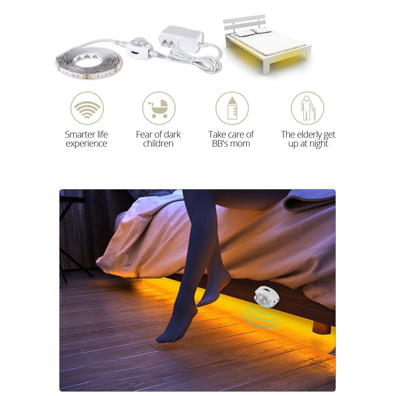 EL style Motion Sensor DC 5V 12V Light Switch Movement Detector Activated Timer Automatic PIR Motion Sensor LED Strip Light Module Tape Nov
