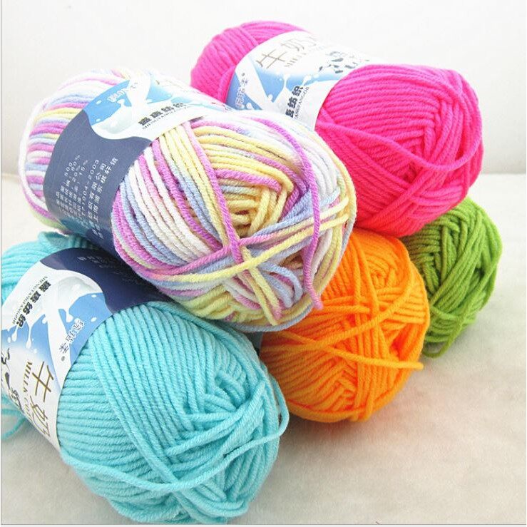 Milk Cotton Code 58 73 50gram 5 Ply Koleksi4 Benang Kait Knitting Yarn 1pc Lazada