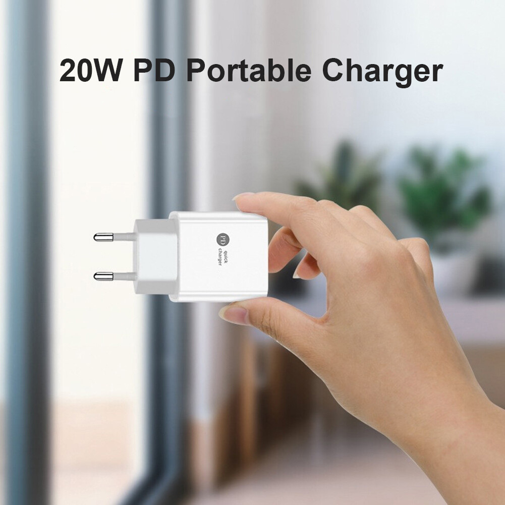US EU Plug USB C Charger 20W PD Type C Wall Charger Adapter for iPhone 12