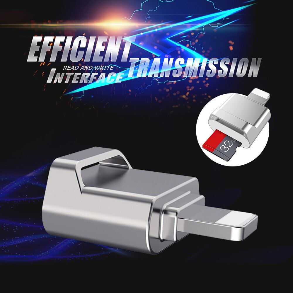 Đầu Đọc Thẻ Cho iPhone Bộ Chuyển Đổi Đầu Đọc Thẻ Micro SD TF Cho Hệ Thống IOS 13 Phía Trên Đầu Đọc Thẻ Nhớ OTG Bên Ngoài Cho iPhone 13 11