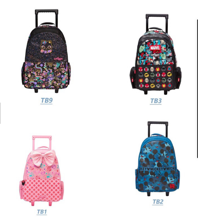 Smiggle Ba lô Cue Ba lô kéo bé trai bé gái FPR