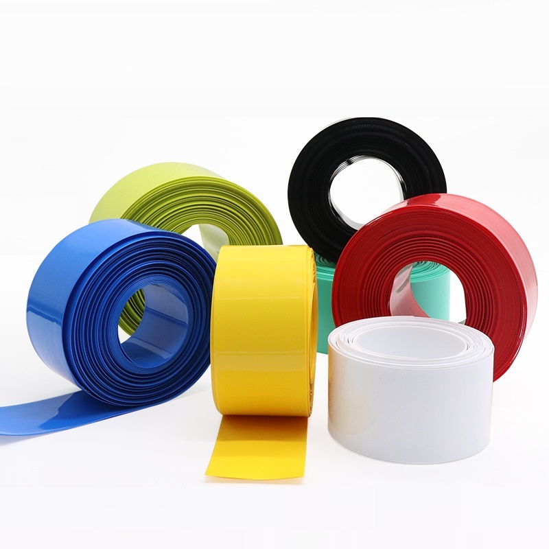 3/10/30Meter-Width 43mm PVC Heat Shrink Tube Dia 27mm For 26650 Lithium Battery Insulated Film Wrap Protection Case Pack Wire Cable Sleeve Colorful