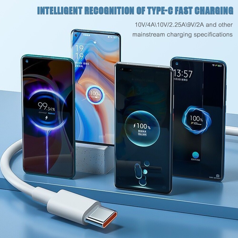 [A NEW] 100W 7A USB Type CFor XiaomiOneplusMate 40 P50 P30ProLine Data Sync CableCharging Cord