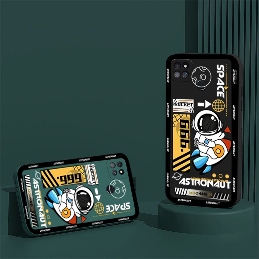 Case Compatible for iPhone 15 Pro Max 15 Plus 14 Pro Max 14 Plus 13 Pro Max iPhone 11 Pro Max 12 Pro Max iPhone XR XS Max iPhone 6 6S 7 8 Plus SE 2020 Fashion Rocket Space Astronaut Soft Square TPU Matte Cover