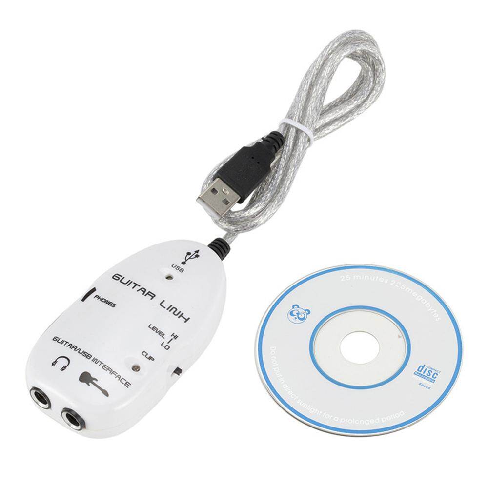 Guitar to USB Interface Link Cable Adapter Audio Connector Recorder for PC/Computer