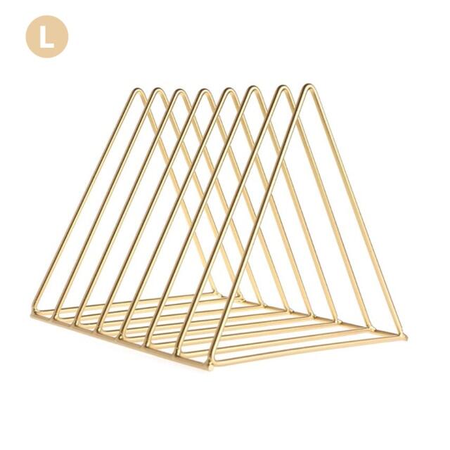 Metal LP Vinyl Record Rack Triangle Book Magzine Holder Record Collection Storage Shelf Stand Home Office Desk Organizer Decor