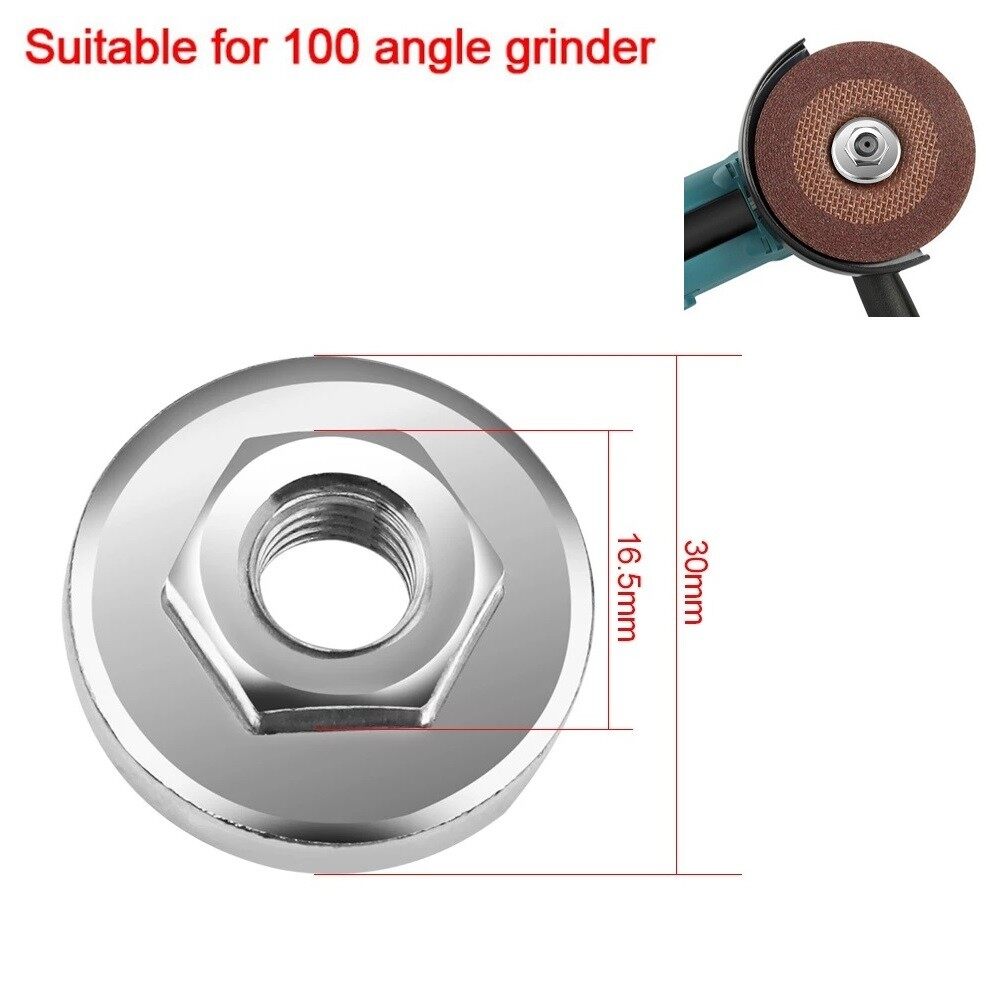 1× Angle Grinder Nut For 100 Type Angle Grinder Locking Plate M10 Thread