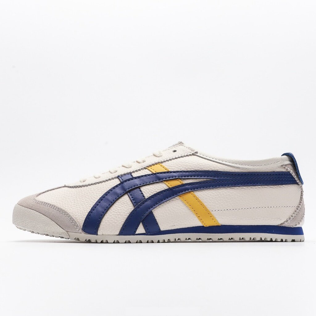 Onitsuka tiger 2022 new Tiger shoes Mexico 66 Women's Leather Sneakers  Men's Running Shoes Unisex Casual Sports Walking Jogging school Shoe white  blue red 