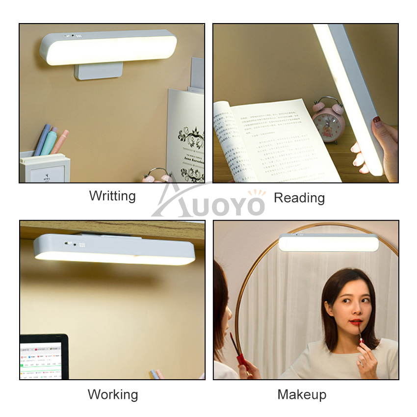 Auoyo Dèn Treo LED từ tính, đèn Bàn USB, đèn USB sạc cảm ứng cảm ứng đèn tường, đèn tủ âm tường vô cấp, đèn tủ âm tường tủ quần áo