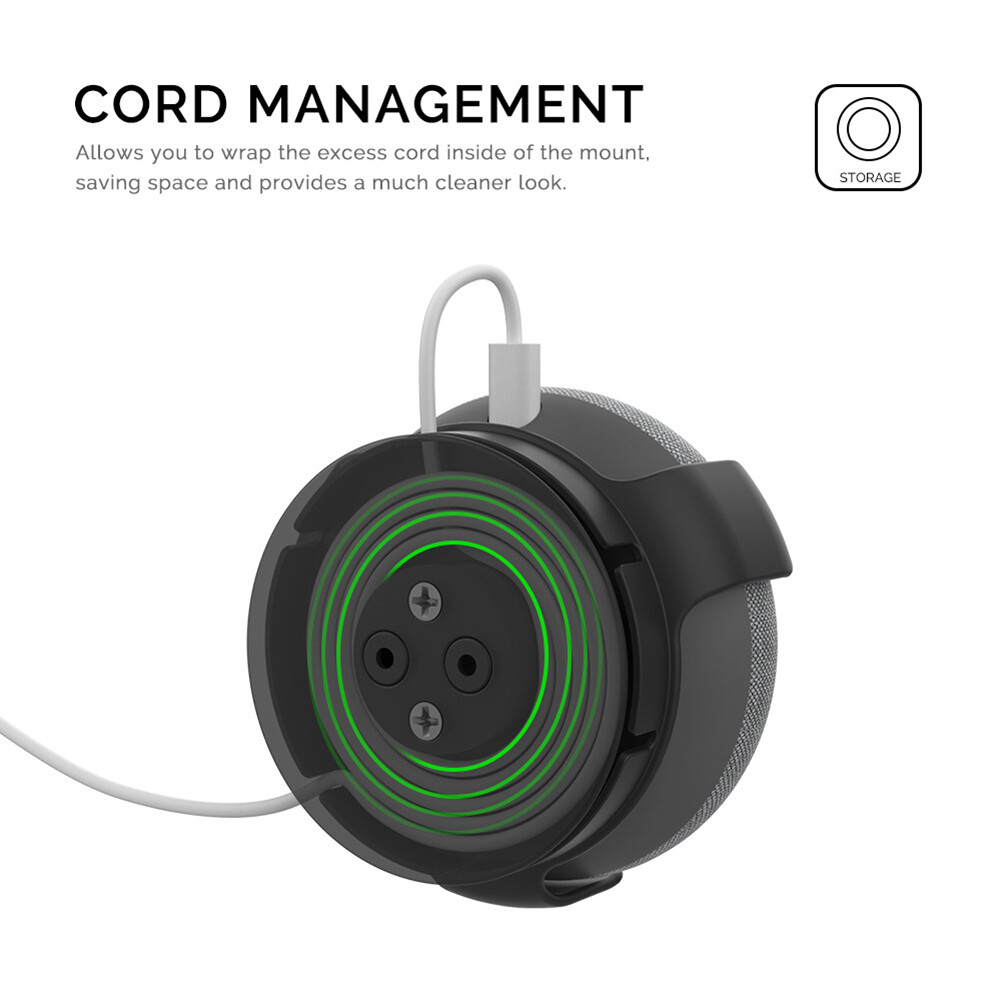 householdsa Wall Mount Bracket Smart Speaker Case Holder Built-in Cable Management Compatible For Google Home Mini/echo Dot 3rd Generation