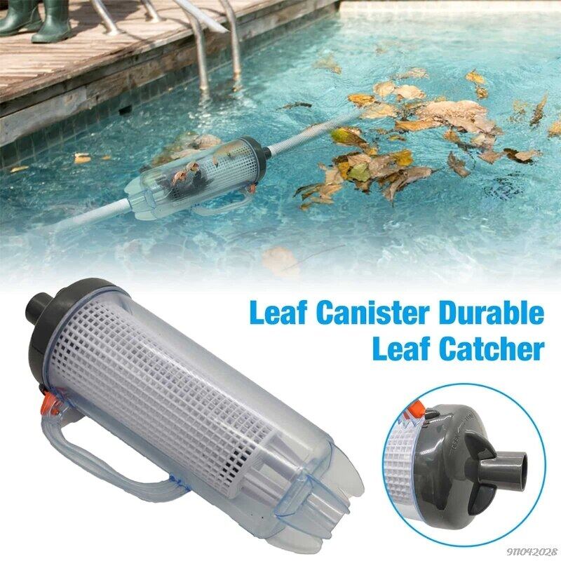 Swimming Pool Leaf Canister Automatic Vacuum Suction Pool Cleaner with Mesh Filter Basket Inline Large Pool Leaf Canister Vacuum Filter for Swimming Pool