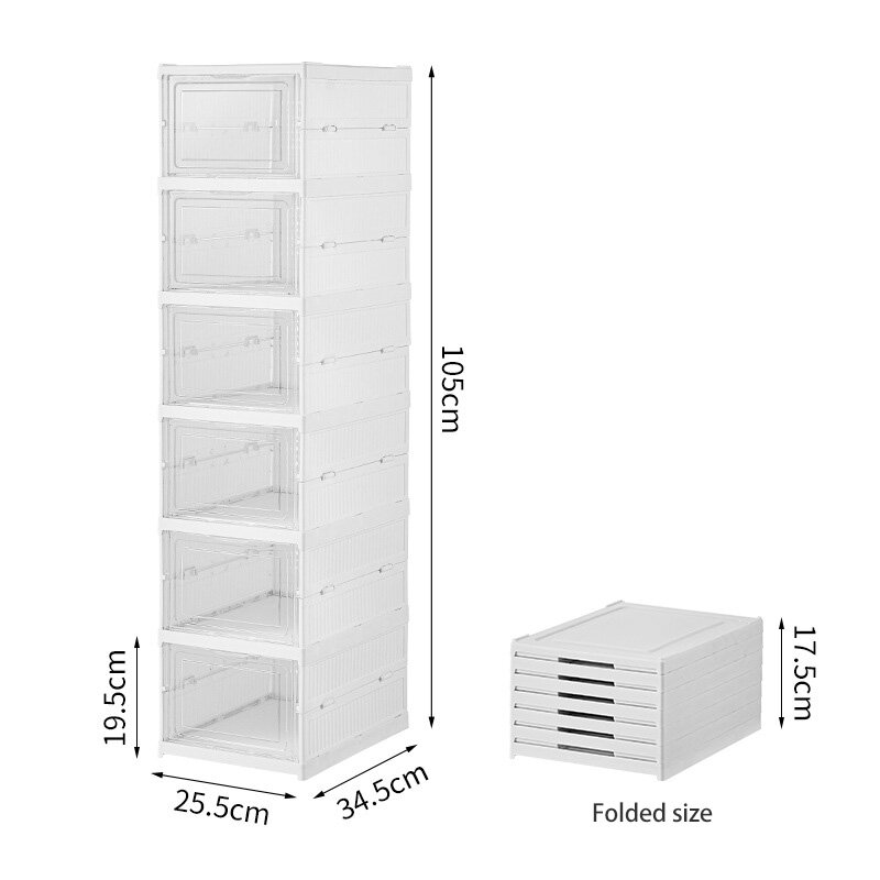 Free installation thick shoe box transparent shoe cabinet storage box home simple shoe rack plastic foldable shoe cabinet with lid
