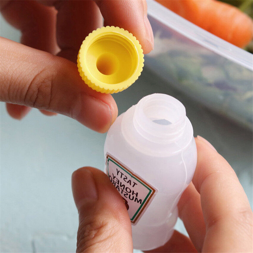 2 cái/bộ 25ml Mini cà chua Ketchup chai xách tay nhỏ Sauce container Salad Dressing container Pantry container cho Bento hộp