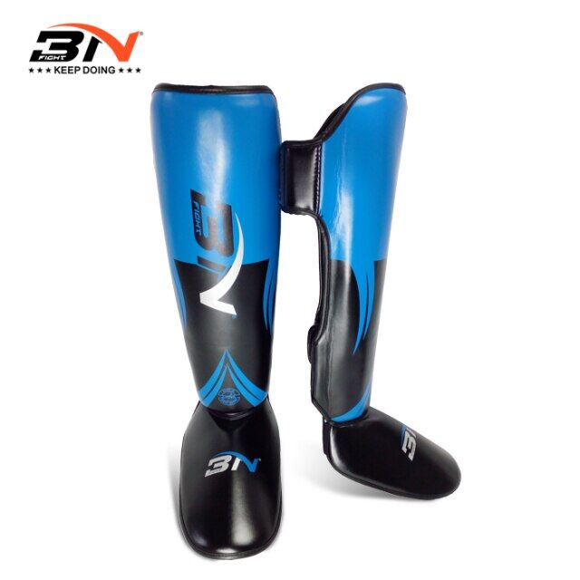 BN MMA Boxing Muay Thai Shin Guards Kickboxing Leg Support Shield Equipment Karate Ankle Foot Protection DEO