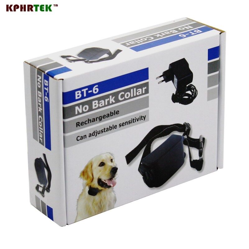 Hot Không Có Vòng Đeo Cổ Chống Sủa BT6 Có Thể Sạc Lại Thiết Bị Diệt Cỏ Nâng Cao Kiểm Soát Sốc Rung Vòng Cổ Huấn Luyện Chó Bt-6
