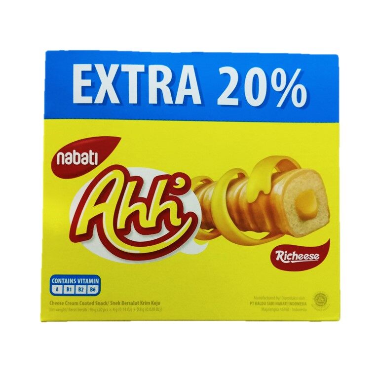 Nabati Ahh' 4g x 20pcs Chocolate / Cheese Extra 20% [My foodies King ...