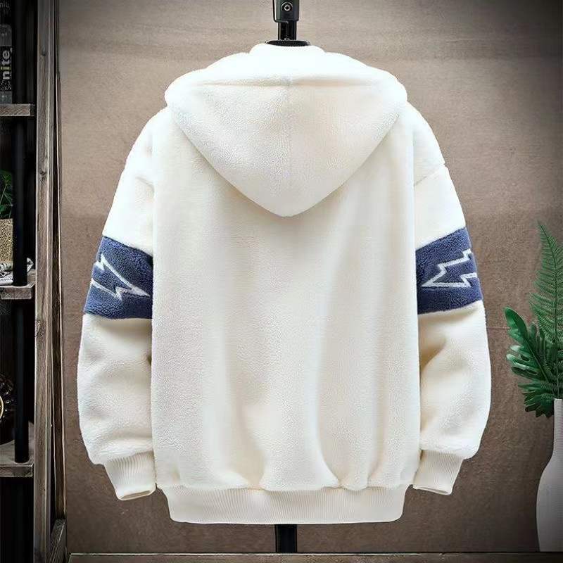 Áo khoác lông cừu cho nam áo khoác lông cừu dày dáng rộng mới mùa đông soyoung mjk 063