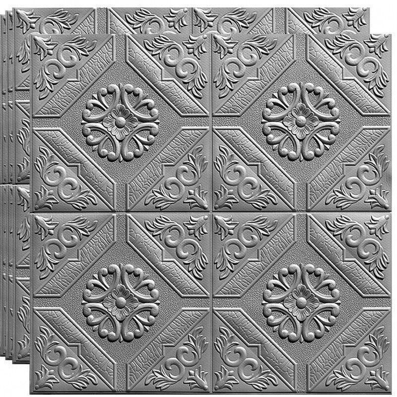 【TaroBall】Large 70cm 3D Self-Adhesive Waterproof Foam Wall Stickers Stereo Pattern Background Soft WallPaper Ceiling Sticker Home Decor Collision Avoidance Room Wall Decoration
