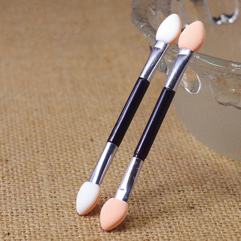 BEAUTYBIGBANG 10 Eyeshadow Brushes Disposable Double Sponge Tip Makeup Brush Makeup Tool
