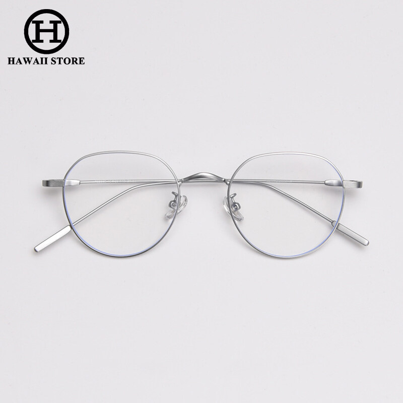HAWAII Titanium Alloy Glasses Frame for Men Women Vintage Round Myopia