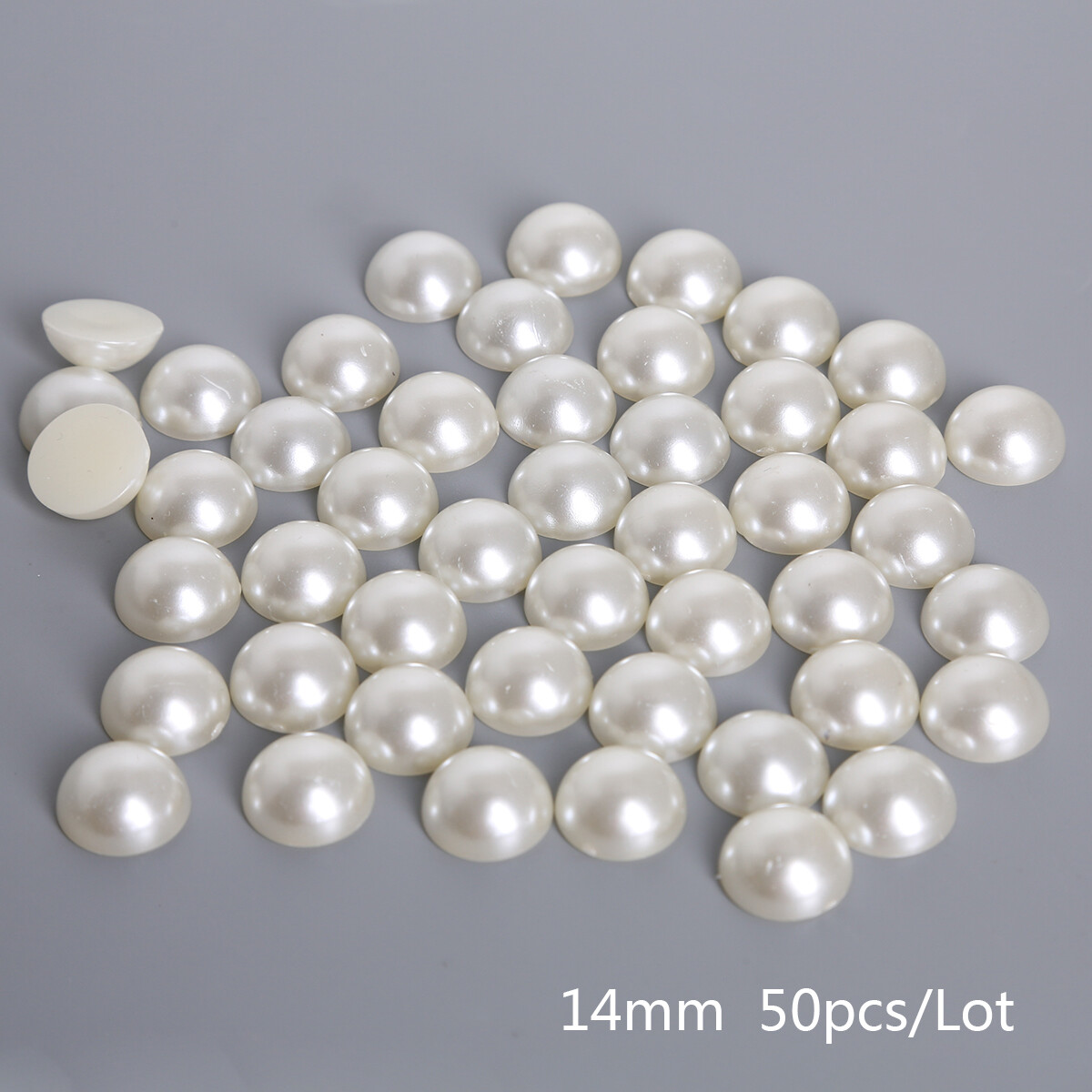 1.5-14mm White/Ivory/Random Mixed Color Flatback Half Round Pearl Craft ABS Imitation Pearl Scrapbook Beads DIY Decorate Sewing For Jewelry Making