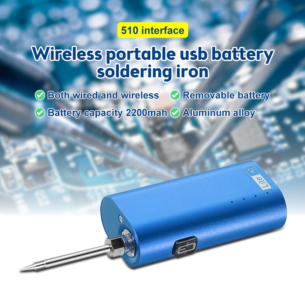 Mỏ Hàn Pin Giao Diện 510 Mỏ Hàn Điện Cầm Tay Sạc USB Không Dây Mỏ Hàn Điện 40W Bảo Trì Hàn Gia Dụng