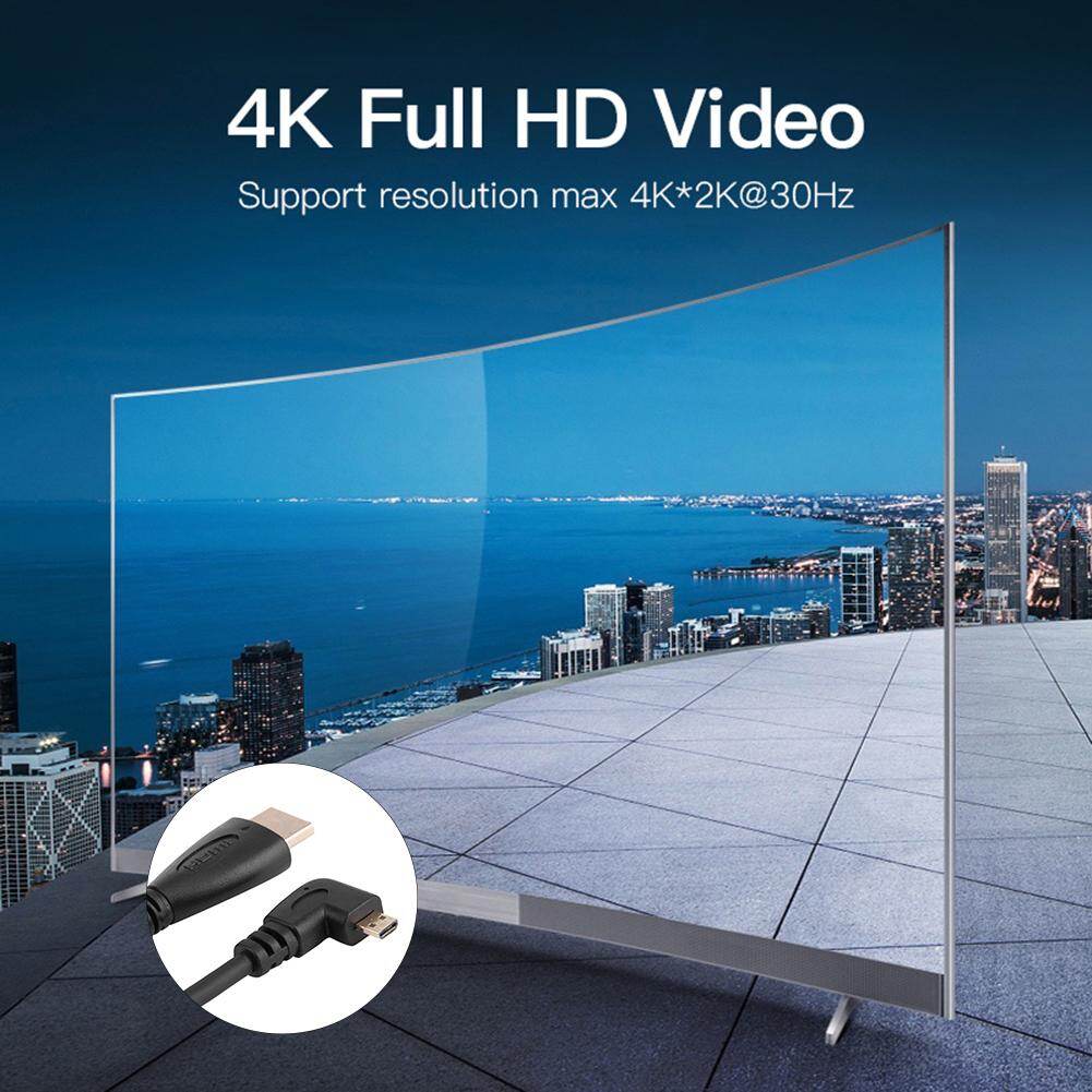 Cáp Micro HDMI Sang HDMI Góc Phải 90 Độ, Dây HDMI Lò Xo Co Rút Được