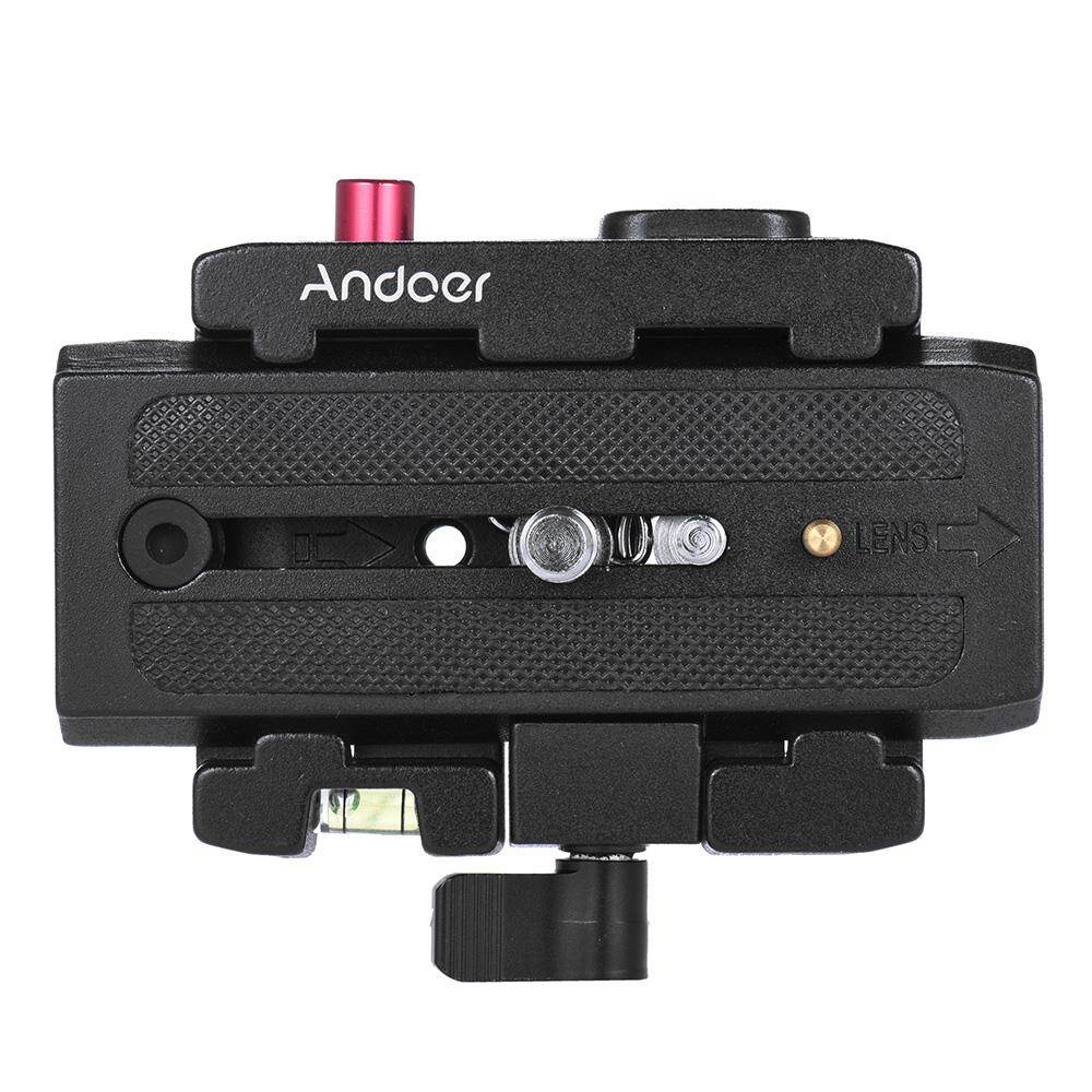 Andoer Video Camera Tripod Quick Release Clamp Adapter with Quick Release Plate Compatible for Manfrotto 501 500AH 701HDV 503HDV Q5 Head