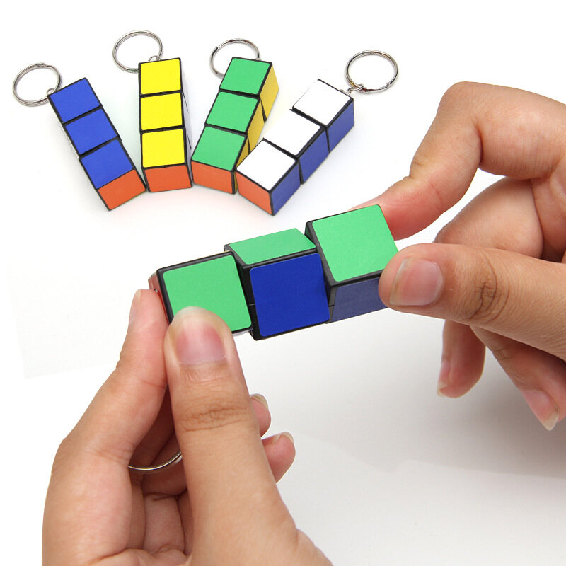 Best selling intelligence Rubik's cube key ring fun small toy key ring mini pendant Rubik's cube key ring A47