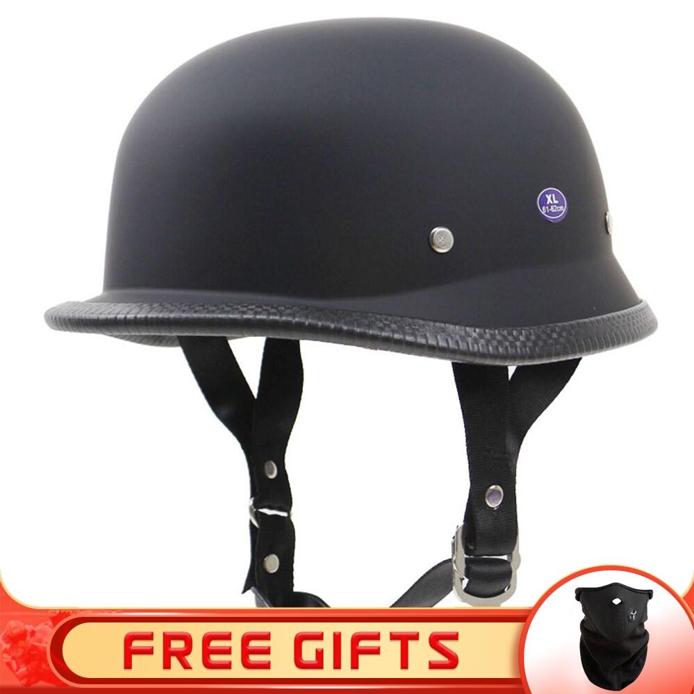 JYT German PU Leather Motorcycle Helmet Four Seasons Retro Half Face Helmets Classic Electric Scooter Open Jet Casco Moto