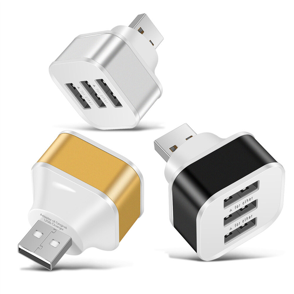 Wind Portable High Speed 3-port Usb Multi Hub Splitter Expansion 3usb Interface Output Desktop Pc Adapter For Travel Dailylife Use