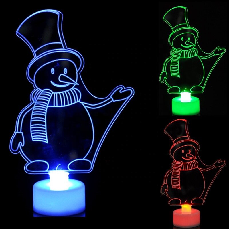 【Lightingeverthing】Christmas Đèn Ngủ LED Người Tuyết Ông Già Noel Giáng Sinh Trang Trí Cây Giáng Sinh Trang Trí, Để Trang Trí Nhà Navidad Đồ Trang Trí Giáng Sinh Năm Mới