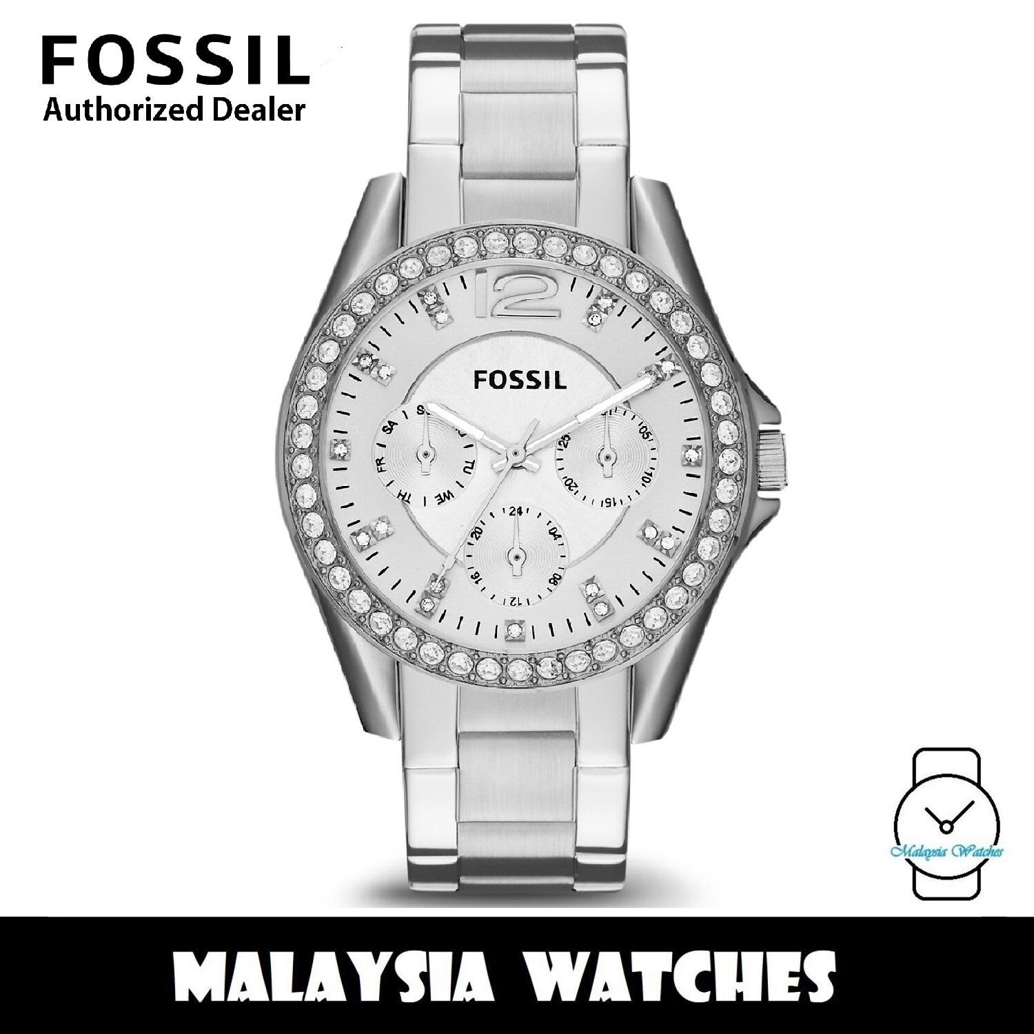 OFFICIAL WARRANTY) Fossil Women ES3202 Riley Multifunction