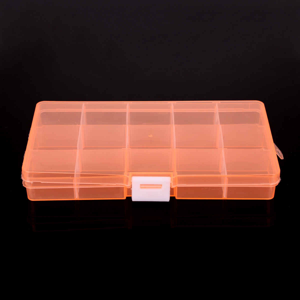 15 Slots Plastic Storage Jewelry Box Rectangle Case Compartment Adjustable Container For Beads Organizer Earring Box Jewellery Gift Boxes 1Pc