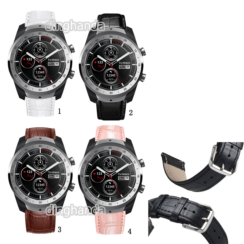 Quality Leather Strap Watch Band for Ticwatch Pro 3 E2 S2 GTX