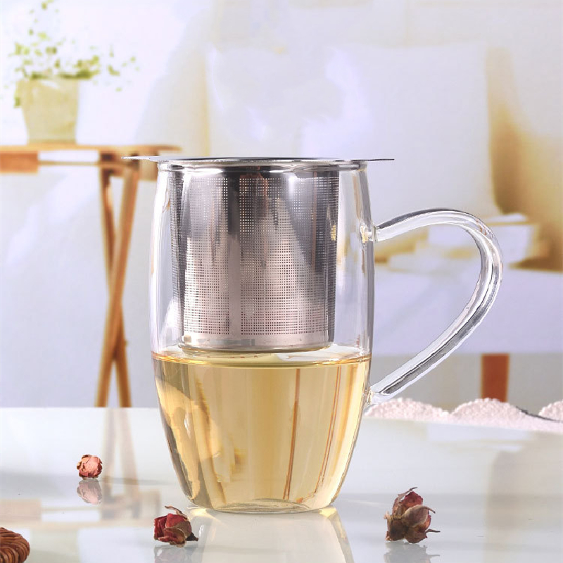 【88HomeStore】304 Stainless Steel Fine Mesh Double Handle Tea Maker Coffee Filter Tea Maker Cup Hanging Loose Leaf Tea Strainer