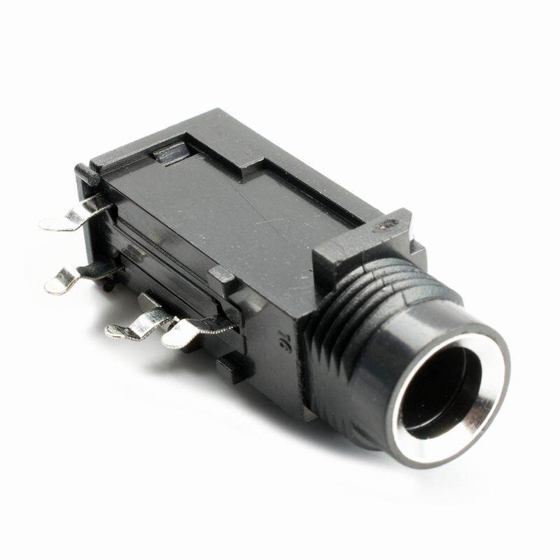 1pcs,1/4" 6.35mm Audio STEREO TRS Female Panel Mount Microphone Output JACKS Socket