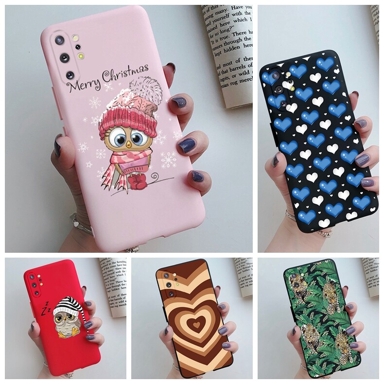 Case For Samsung Galaxy Note 10 Note10 Plus Candy Color Silicone Bumper Cases Cartoon Soft Phone Back Cover for Samsung Note 10+ 10plus Note10plus Soft TPU Protective Casing