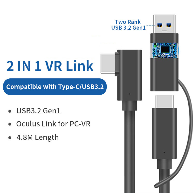 Oculus/Meta Link Cable for Quest 1/ USB C TYPE-C to USB-A