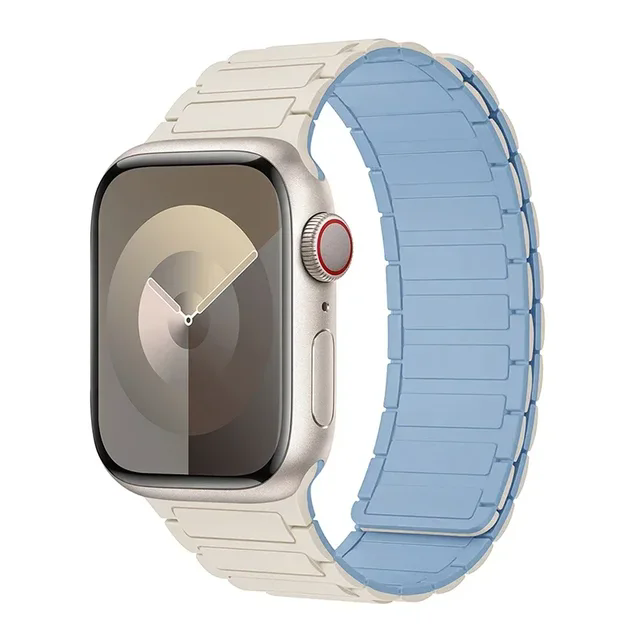Magnetic Sports Band for Apple Watch Series 10 46mm 42mm Silicone Strap for iWatch Series 10 Watchba