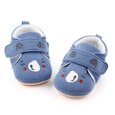 0-1 Years Old Baby Shoes Cartoon Embroidered Soft Bottom Shoes Velcro Baby Baby Shoes Toddler Shoes Cotton Shoes