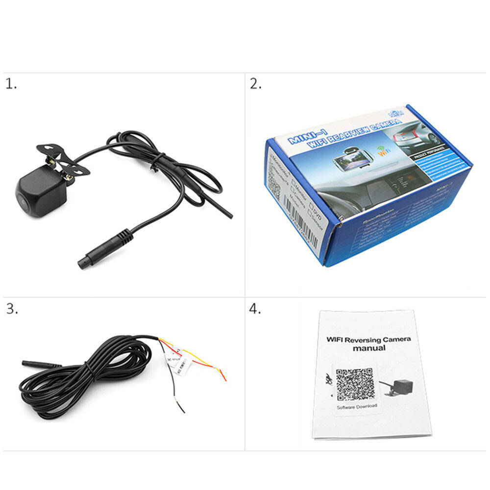 EKLEVA Car Rear View Camera Automobile WiFi Wireless Reverse HD Night Vision Backup Camera For Iphone IOS Android