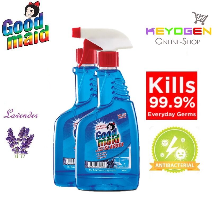 Ready Stock Good Maid Glassex Glass Cleaner Lavender 500ml X 2 Value Pack Free 1 Pc 5955